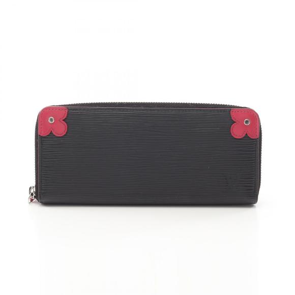 Louis Vuitton Pink Black Noir Leather Long Epi Hot Clemence Black Wallet - Picture 1 of 8
